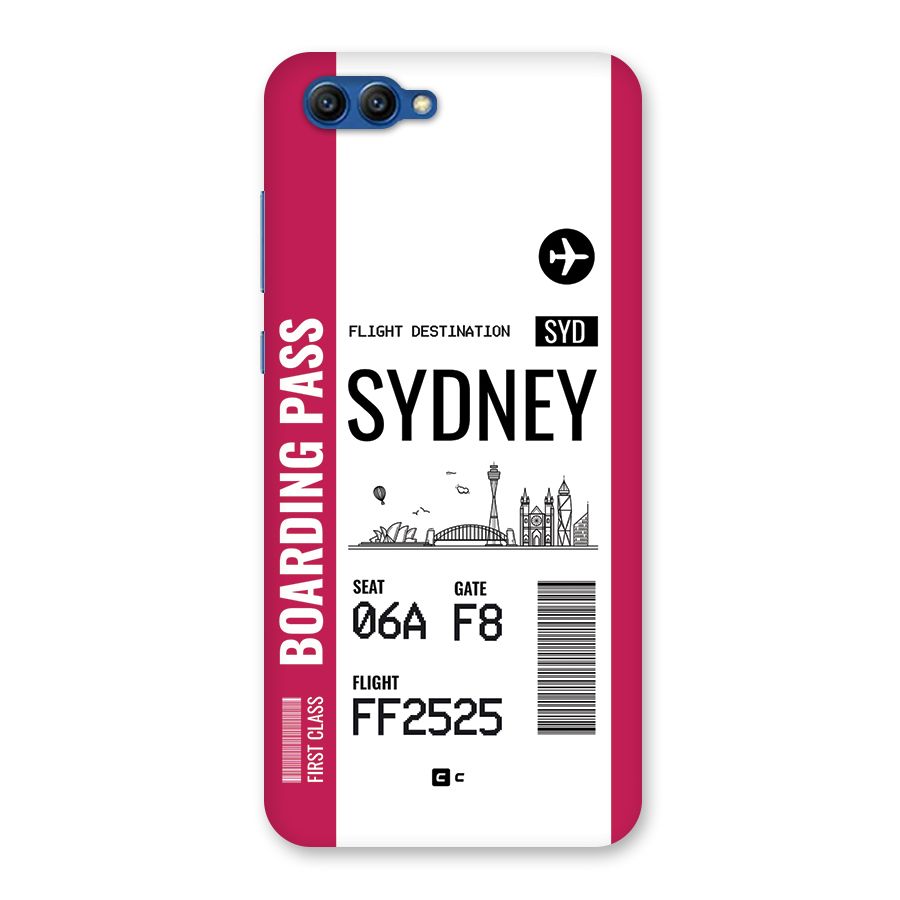 Sydney Boarding Pass Back Case for Honor View 10