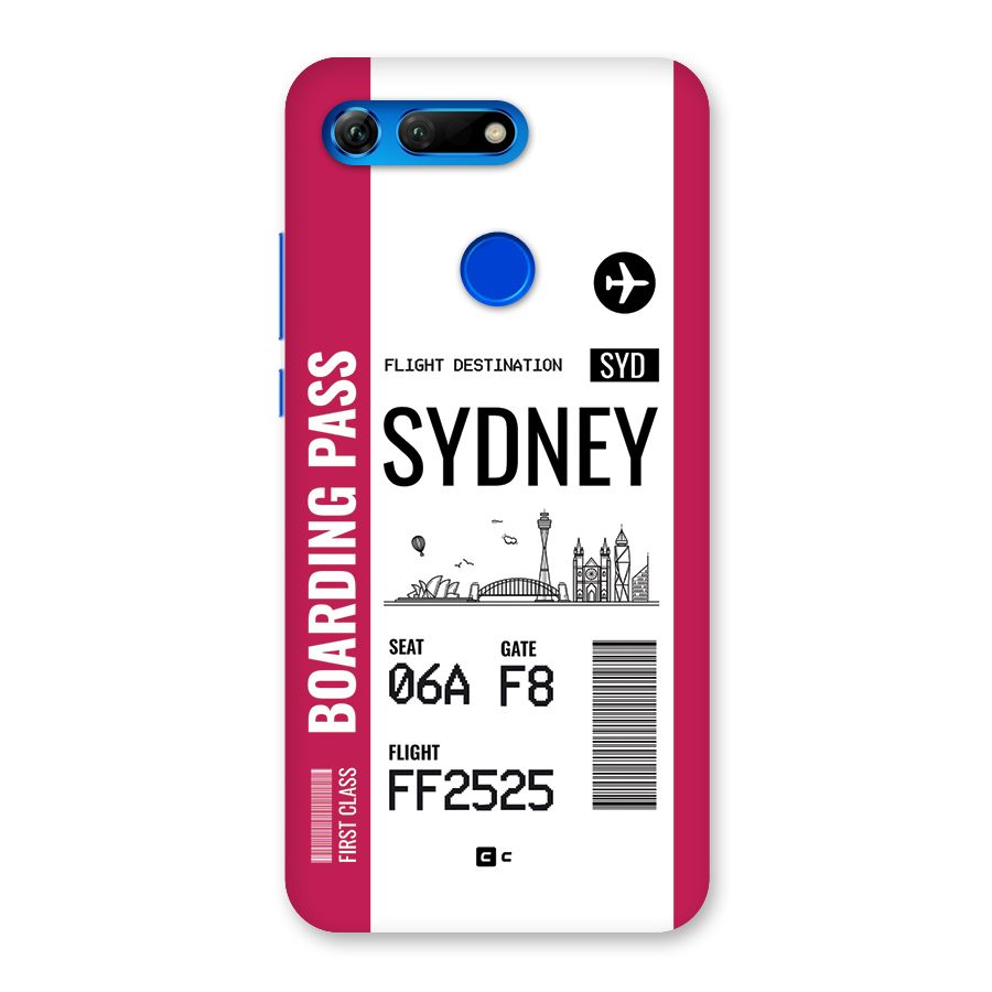 Sydney Boarding Pass Back Case for Honor View 20