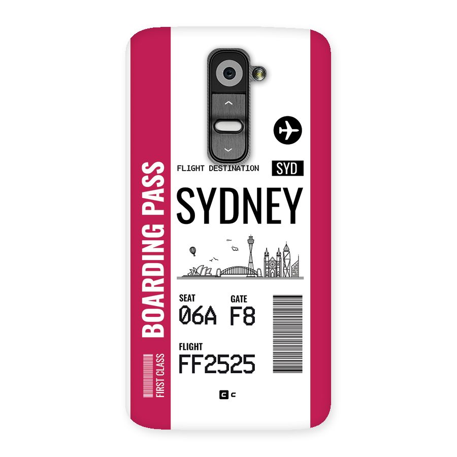 Sydney Boarding Pass Back Case for LG G2