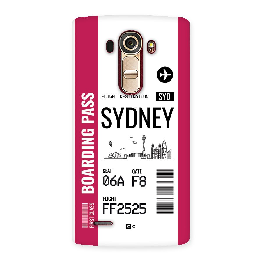 Sydney Boarding Pass Back Case for LG G4