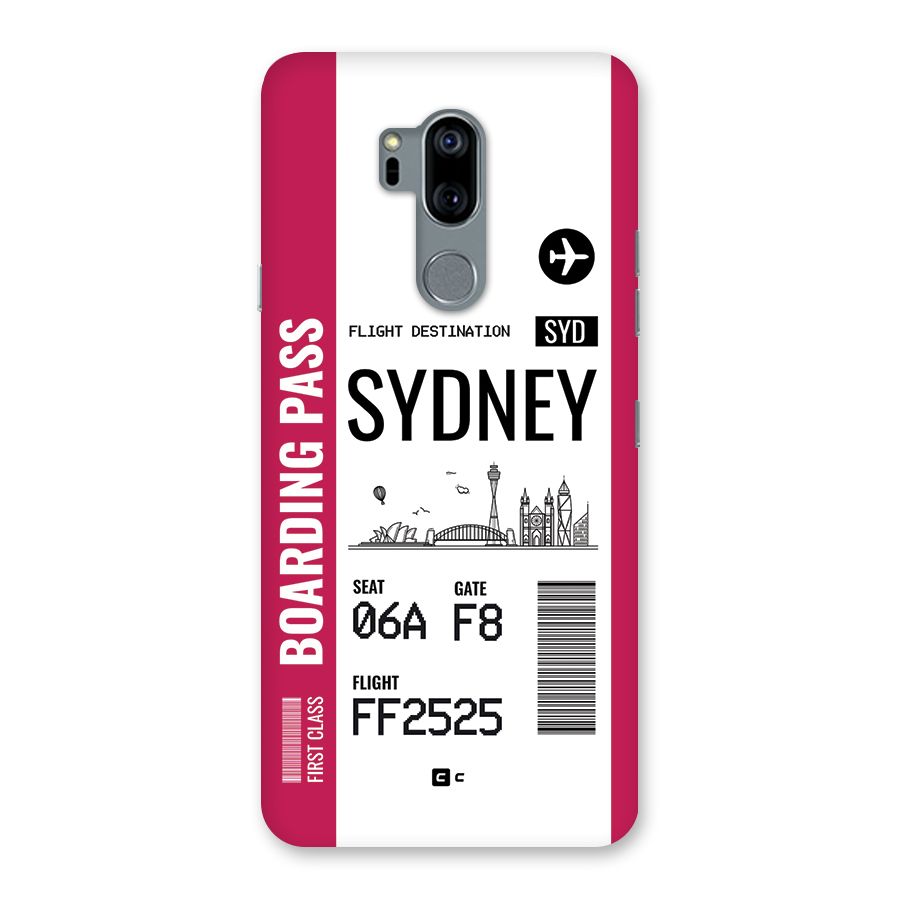 Sydney Boarding Pass Back Case for LG G7