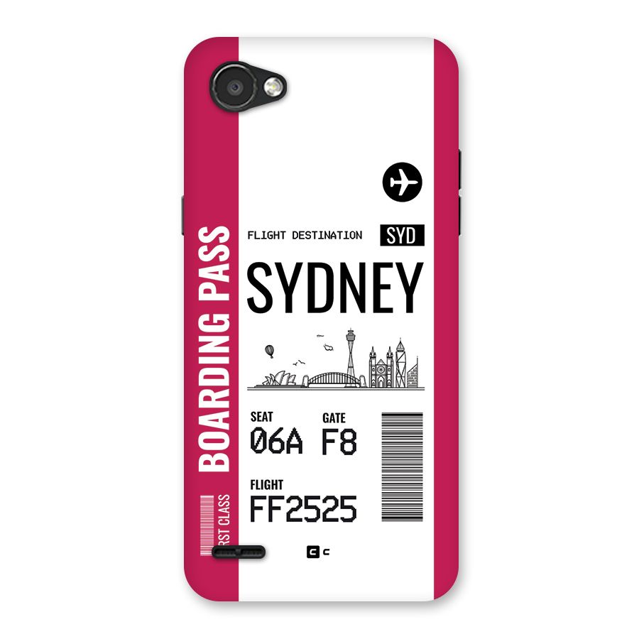 Sydney Boarding Pass Back Case for LG Q6