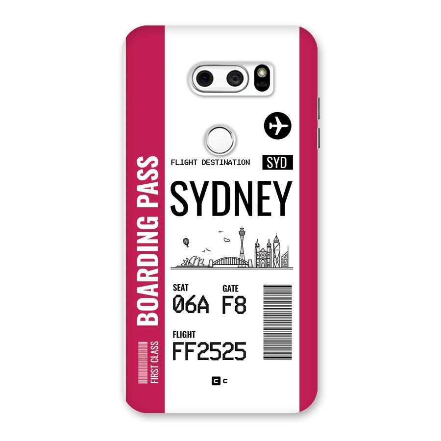 Sydney Boarding Pass Back Case for LG V30
