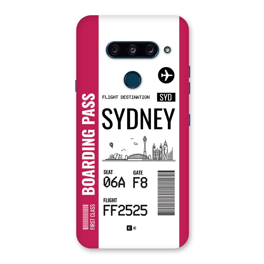 Sydney Boarding Pass Back Case for LG  V40 ThinQ