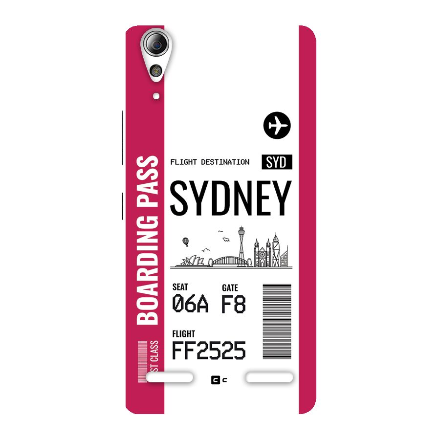 Sydney Boarding Pass Back Case for Lenovo A6000