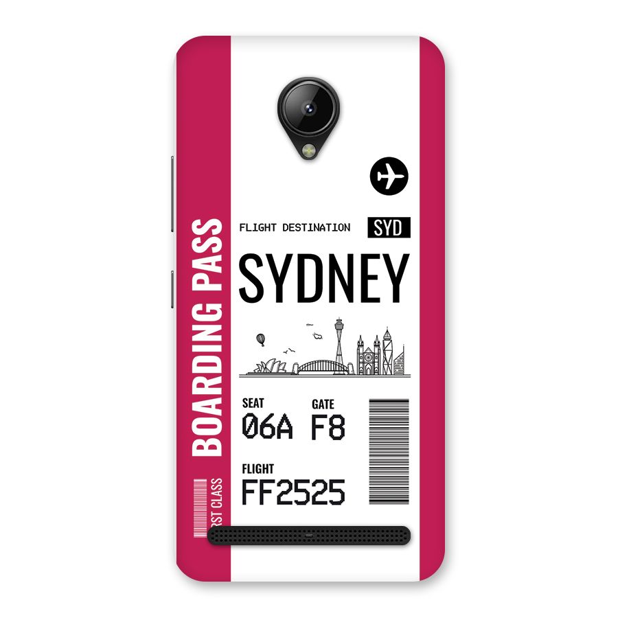 Sydney Boarding Pass Back Case for Lenovo C2
