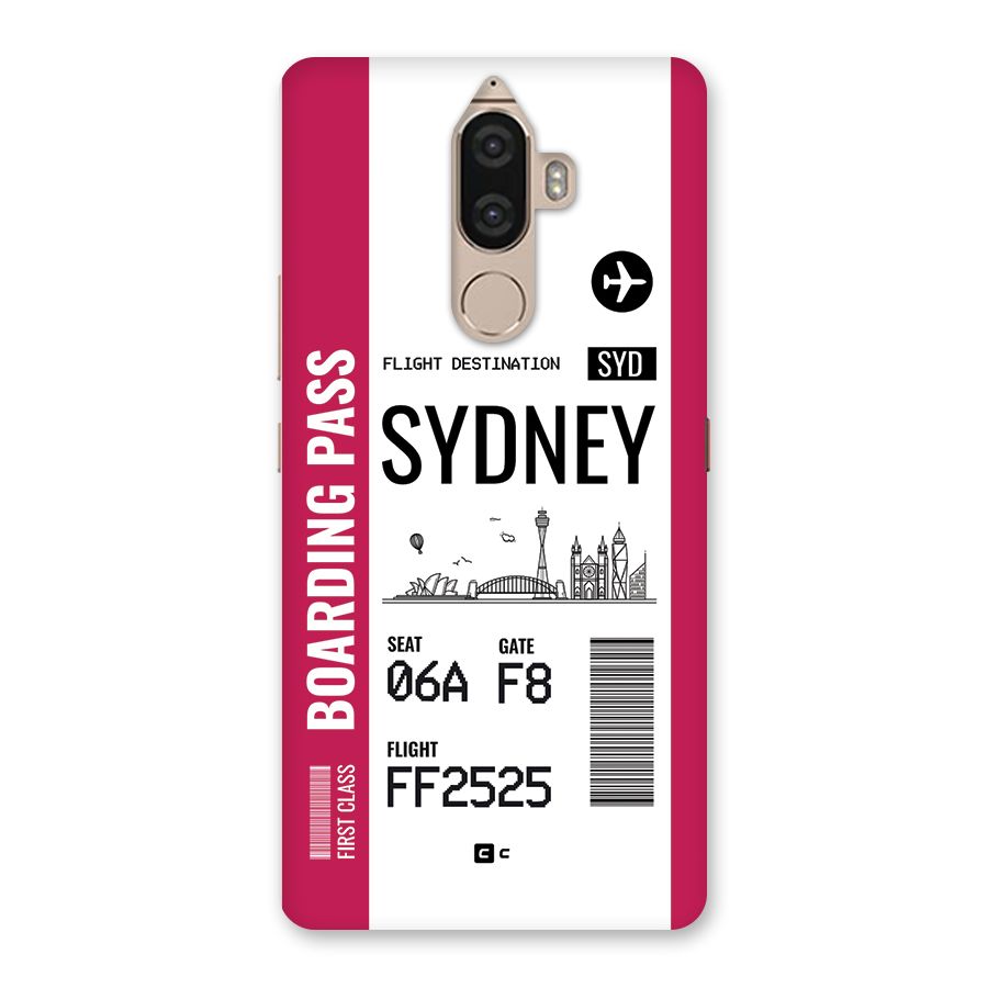 Sydney Boarding Pass Back Case for Lenovo K8 Note