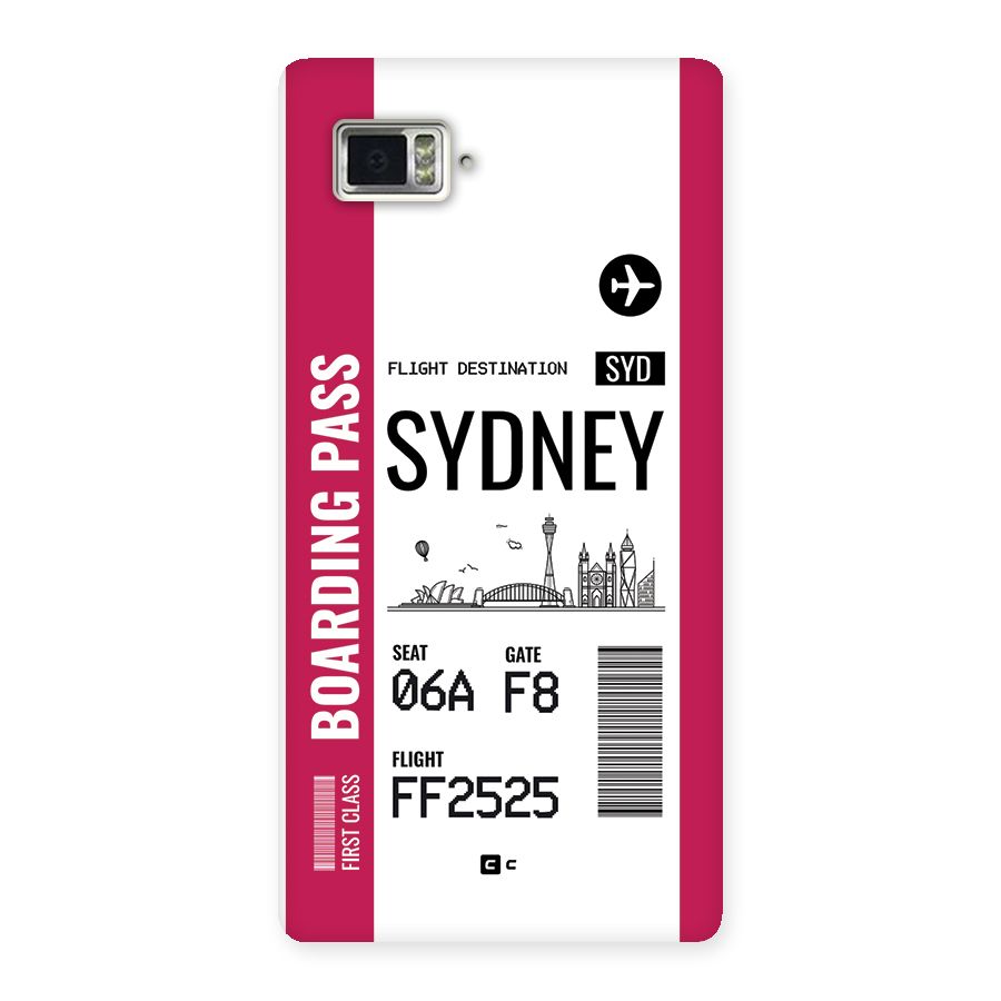 Sydney Boarding Pass Back Case for Lenovo Vibe Z2 Pro K920