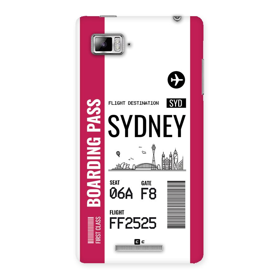 Sydney Boarding Pass Back Case for Lenovo Vibe Z K910