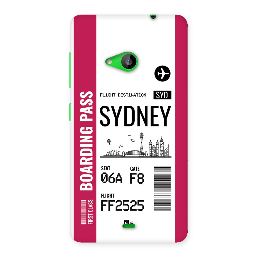 Sydney Boarding Pass Back Case for Lumia 535