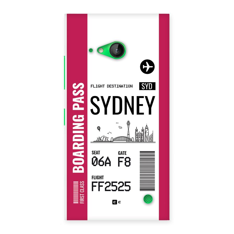 Sydney Boarding Pass Back Case for Lumia 730