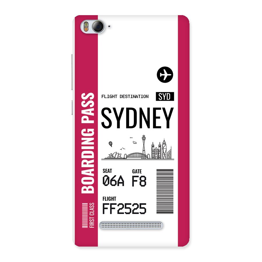 Sydney Boarding Pass Back Case for Mi4i