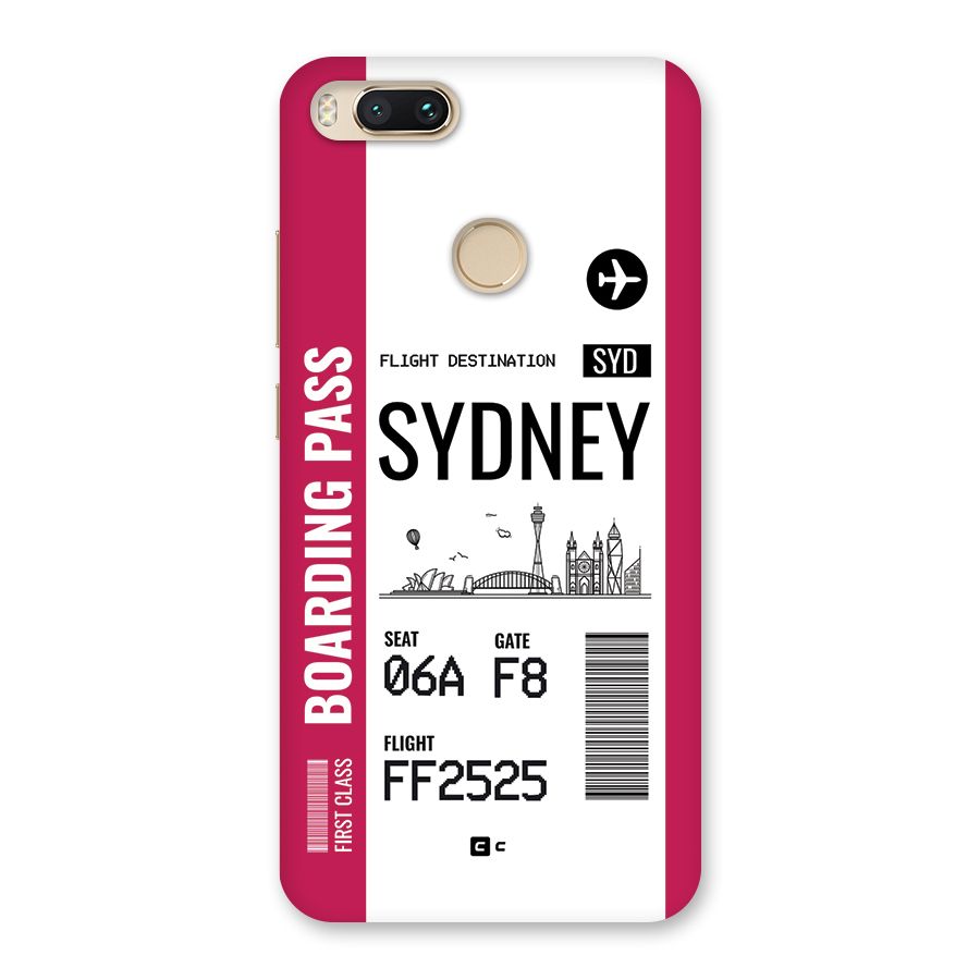 Sydney Boarding Pass Back Case for Mi A1
