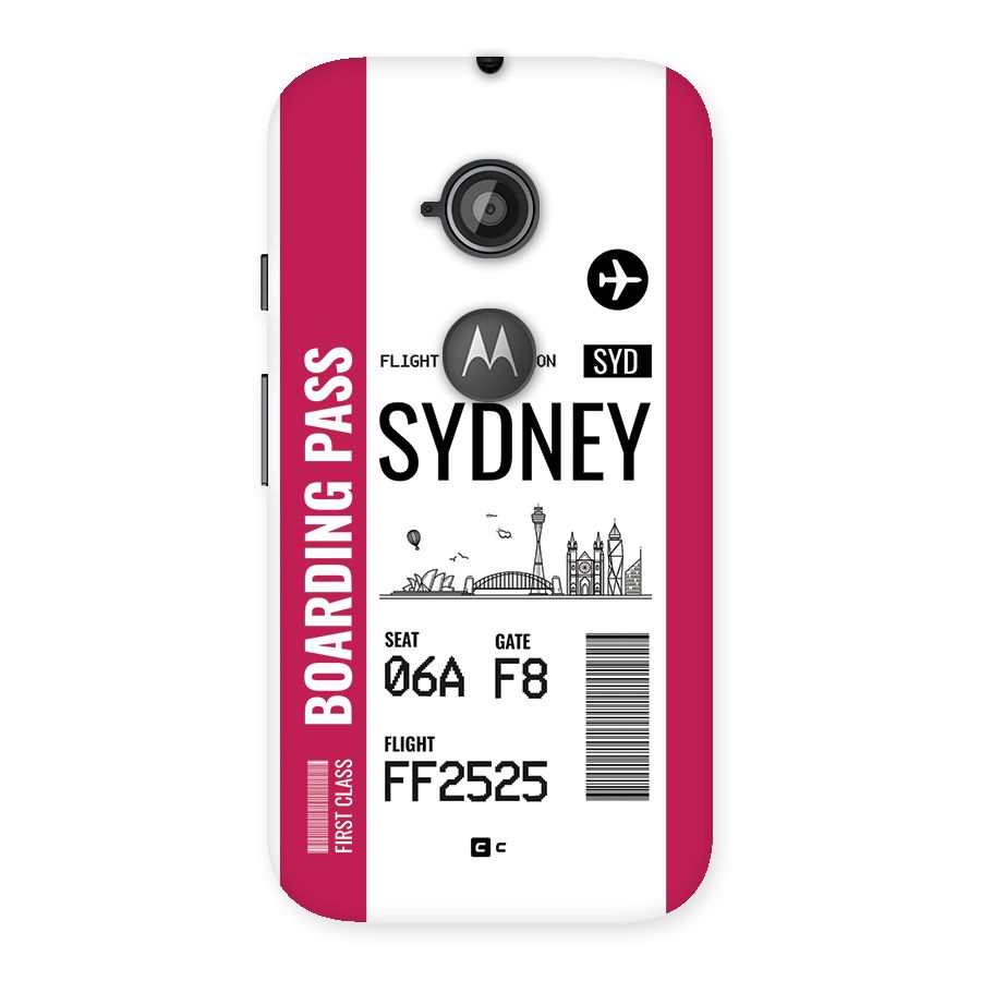 Sydney Boarding Pass Back Case for Moto E 2nd Gen