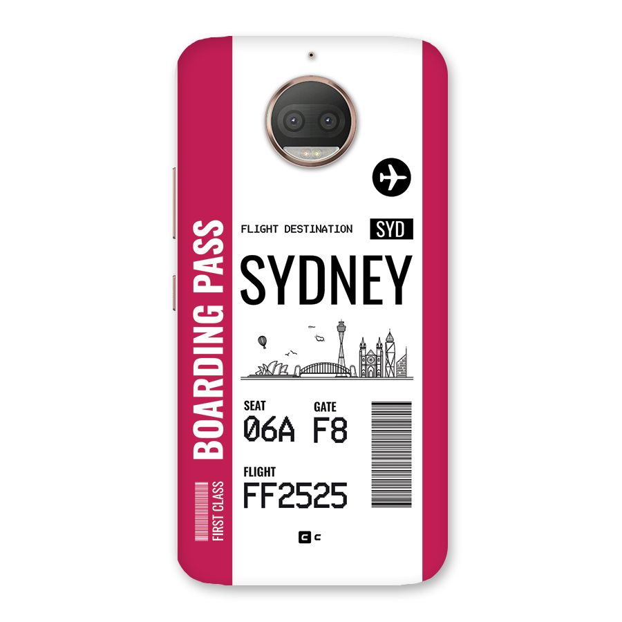 Sydney Boarding Pass Back Case for Moto G5s Plus