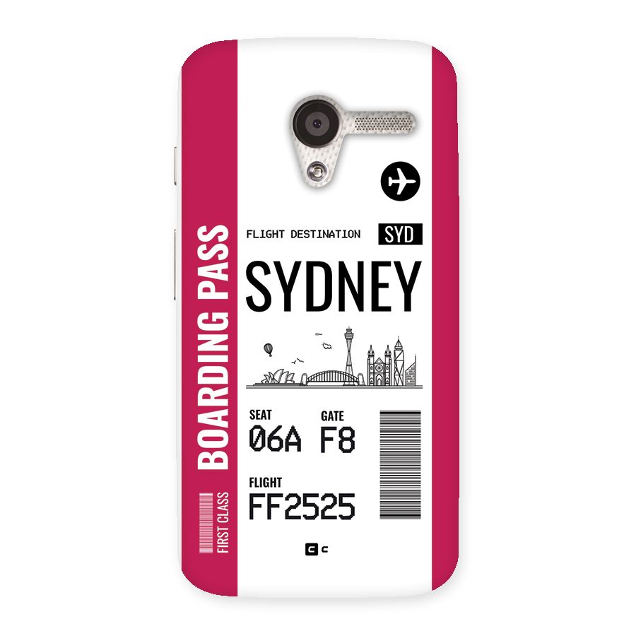 Sydney Boarding Pass Back Case for Moto X