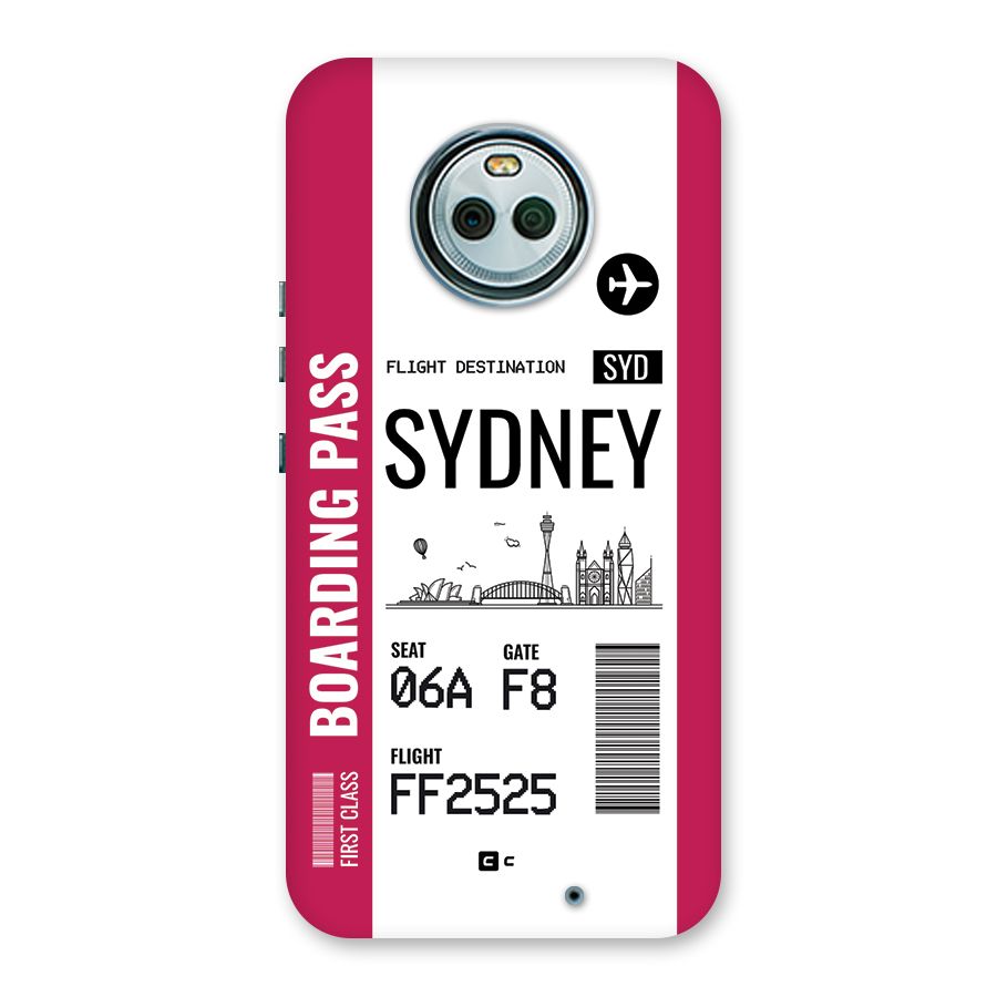 Sydney Boarding Pass Back Case for Moto X4
