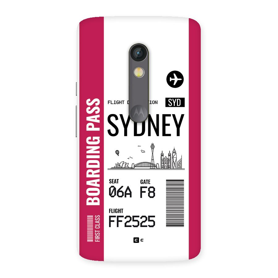 Sydney Boarding Pass Back Case for Moto X Play