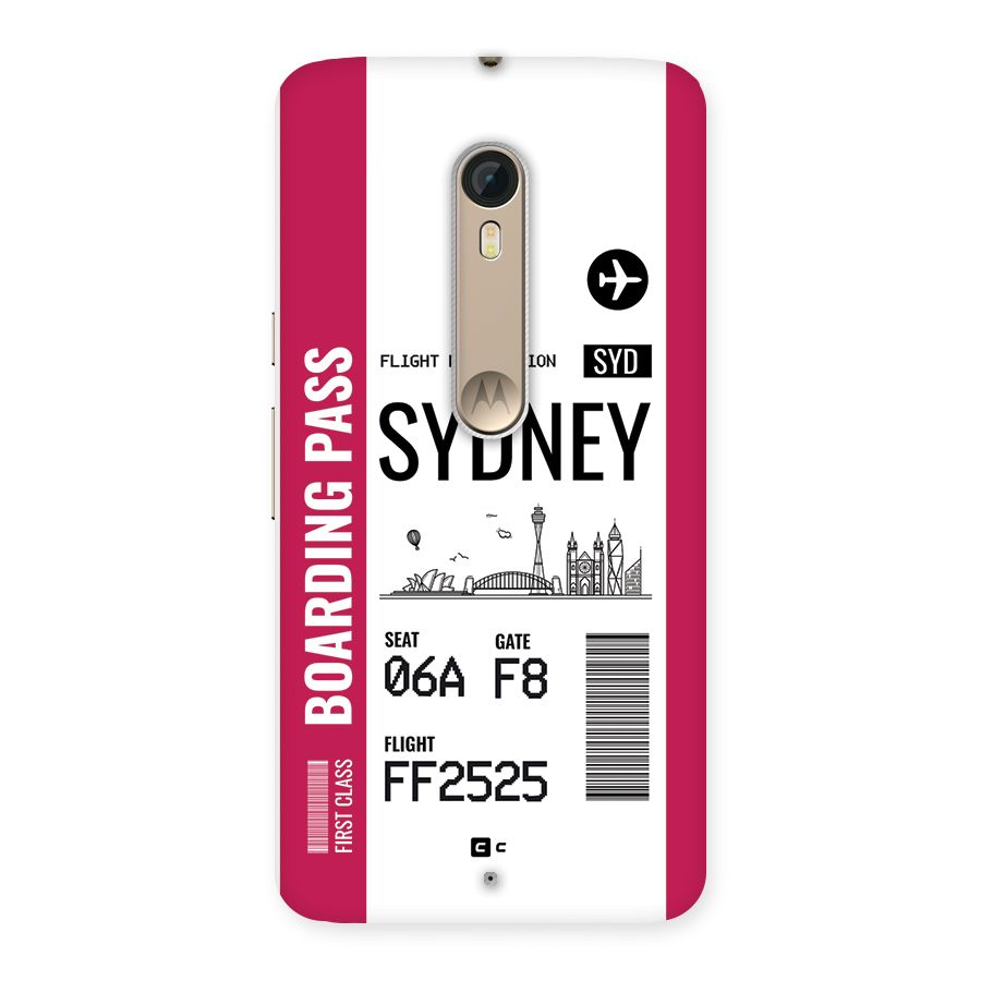 Sydney Boarding Pass Back Case for Moto X Style