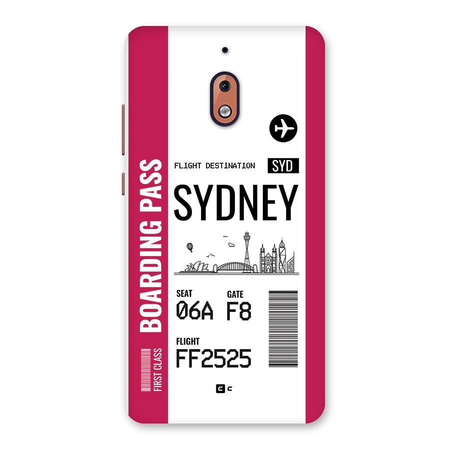 Sydney Boarding Pass Back Case for Nokia 2.1