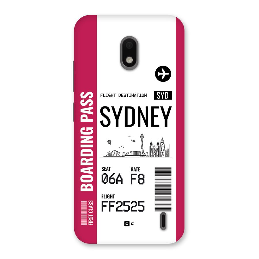 Sydney Boarding Pass Back Case for Nokia 2.2