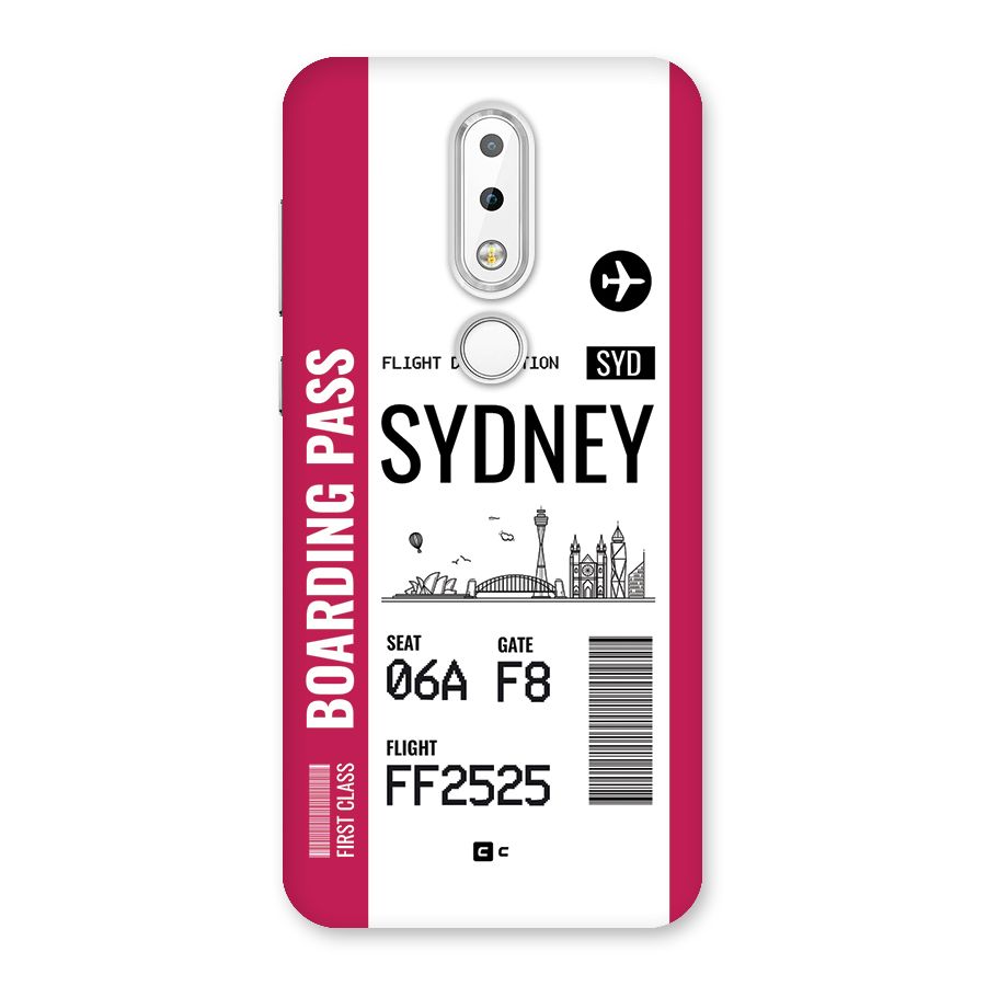 Sydney Boarding Pass Back Case for Nokia 6.1 Plus