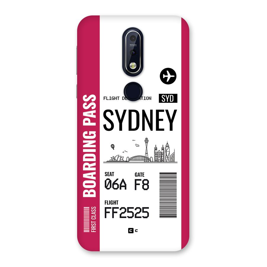 Sydney Boarding Pass Back Case for Nokia 7.1