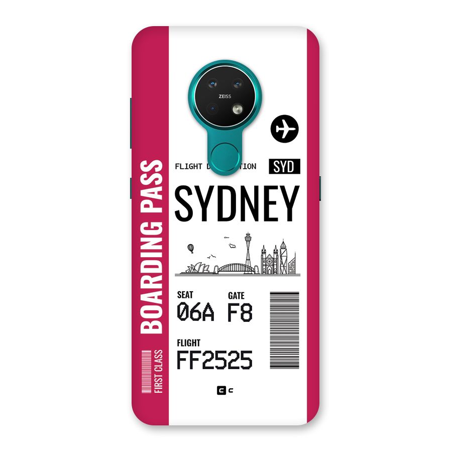 Sydney Boarding Pass Back Case for Nokia 7.2
