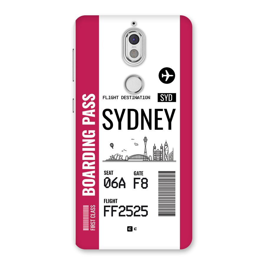 Sydney Boarding Pass Back Case for Nokia 7