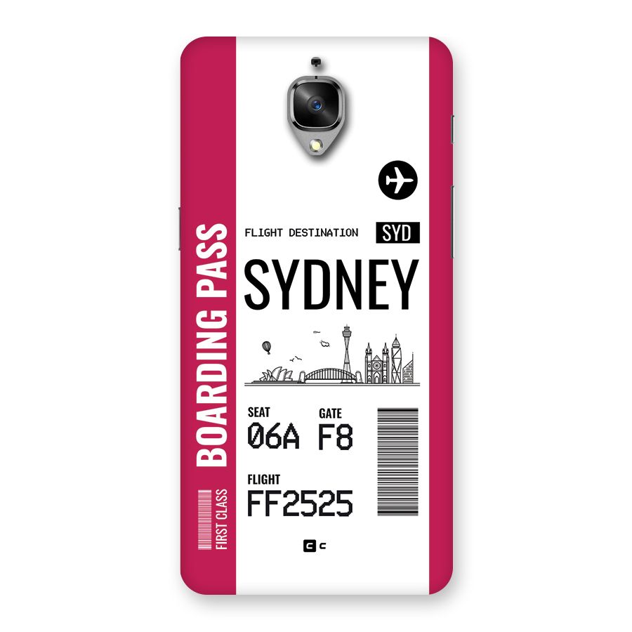 Sydney Boarding Pass Back Case for OnePlus 3T