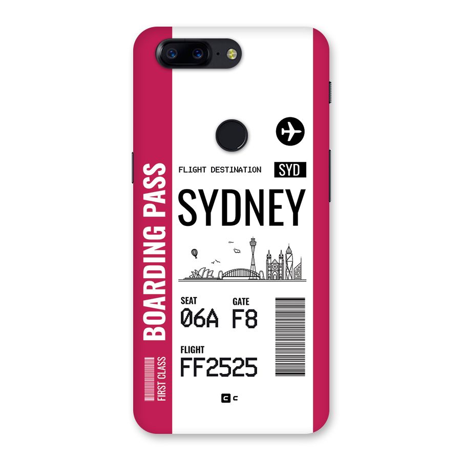 Sydney Boarding Pass Back Case for OnePlus 5T