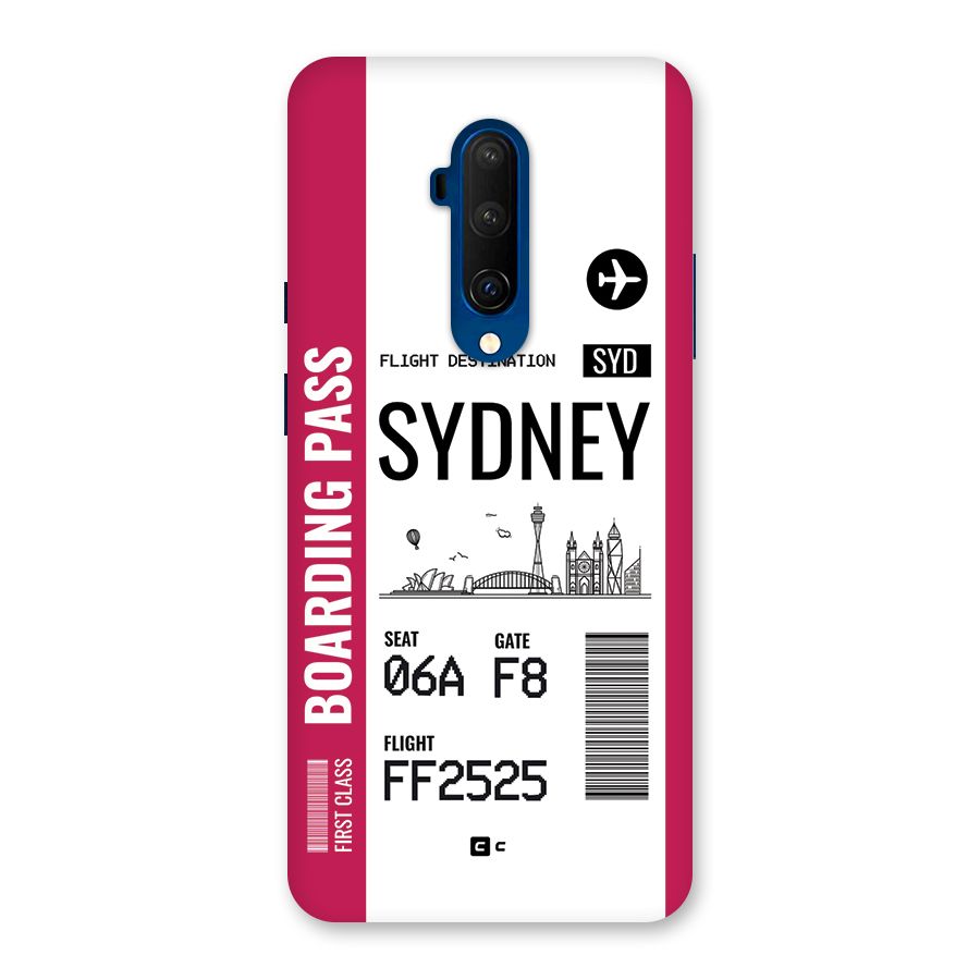 Sydney Boarding Pass Back Case for OnePlus 7T Pro
