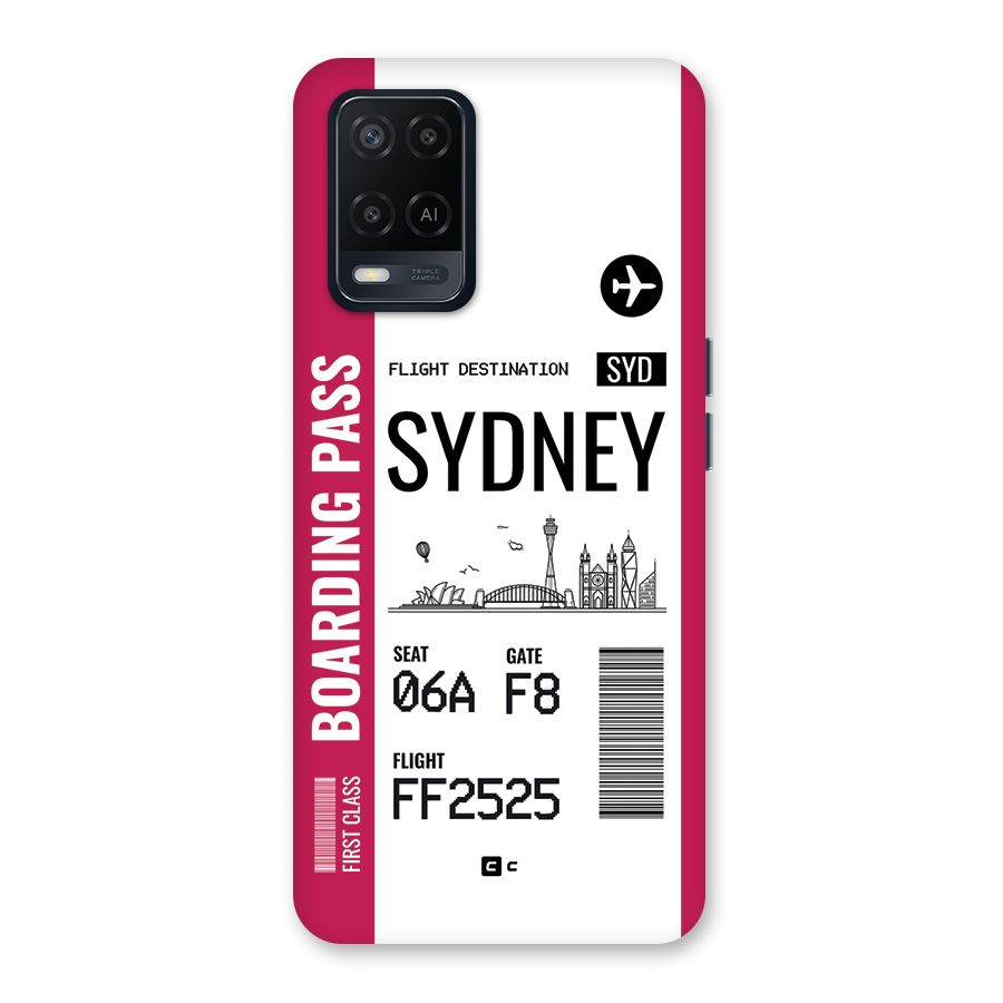 Sydney Boarding Pass Back Case for Oppo A54