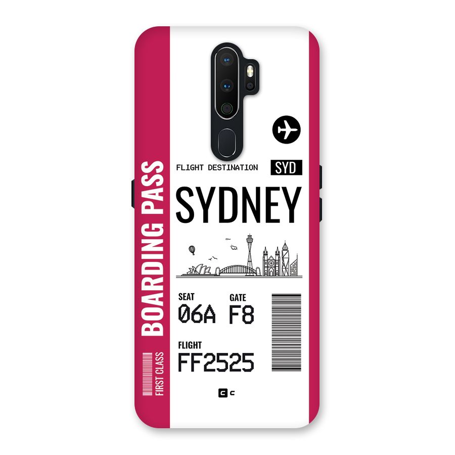Sydney Boarding Pass Back Case for Oppo A5 (2020)
