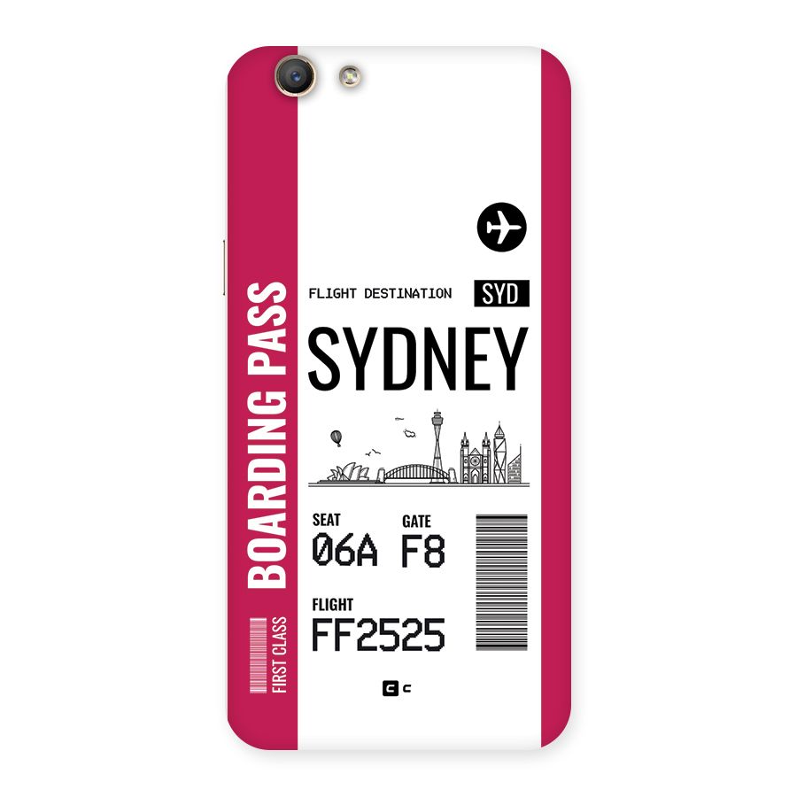 Sydney Boarding Pass Back Case for Oppo F1s