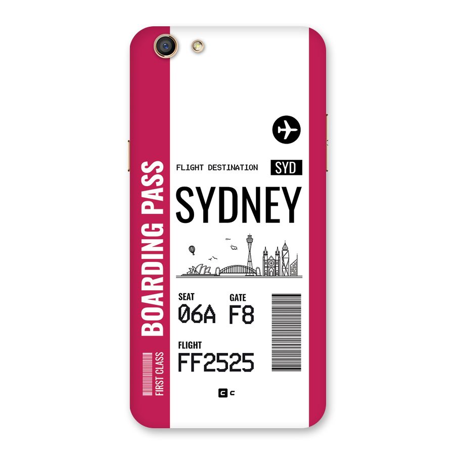 Sydney Boarding Pass Back Case for Oppo F3
