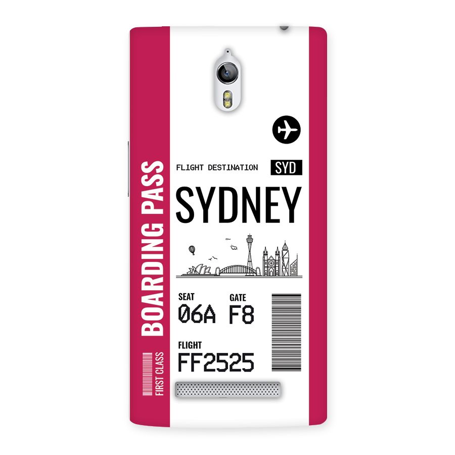 Sydney Boarding Pass Back Case for Oppo Find 7