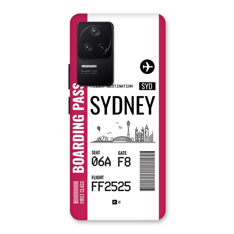 Sydney Boarding Pass Back Case for Poco F4 5G