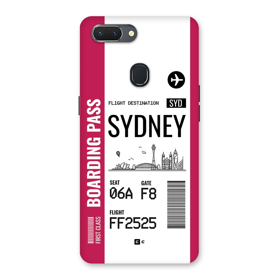 Sydney Boarding Pass Back Case for Realme 2