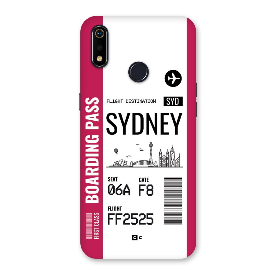 Sydney Boarding Pass Back Case for Realme 3i