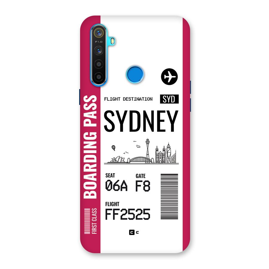 Sydney Boarding Pass Back Case for Realme 5