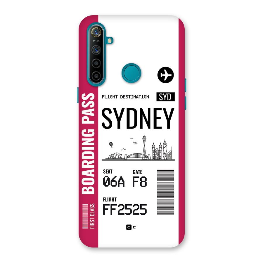 Sydney Boarding Pass Back Case for Realme 5i