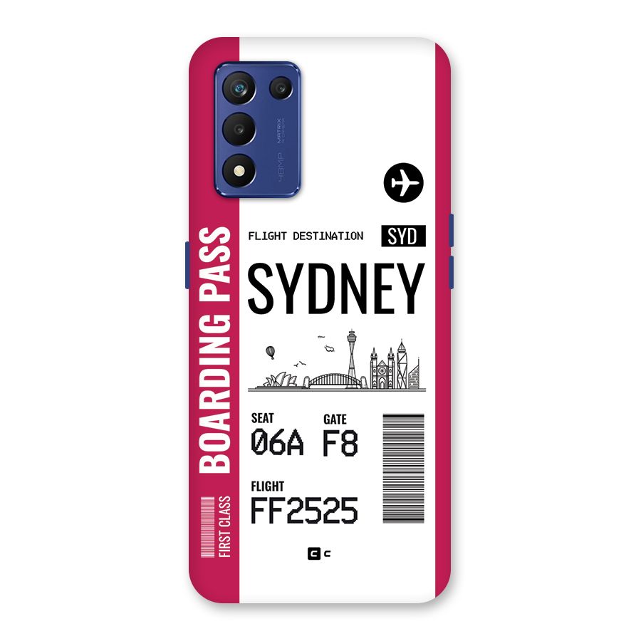 Sydney Boarding Pass Back Case for Realme 9 5G Speed