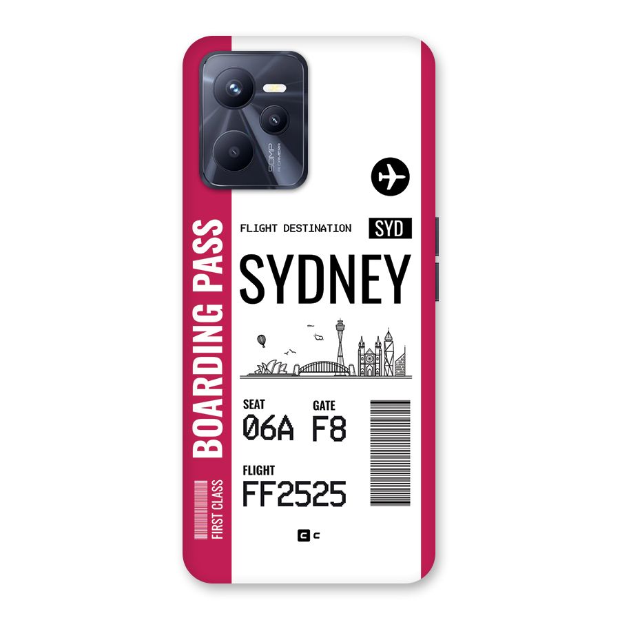 Sydney Boarding Pass Back Case for Realme C35