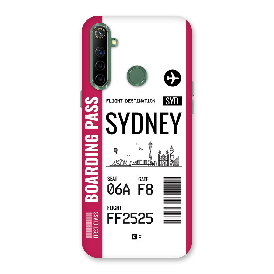 Sydney Boarding Pass Back Case for Realme Narzo 10