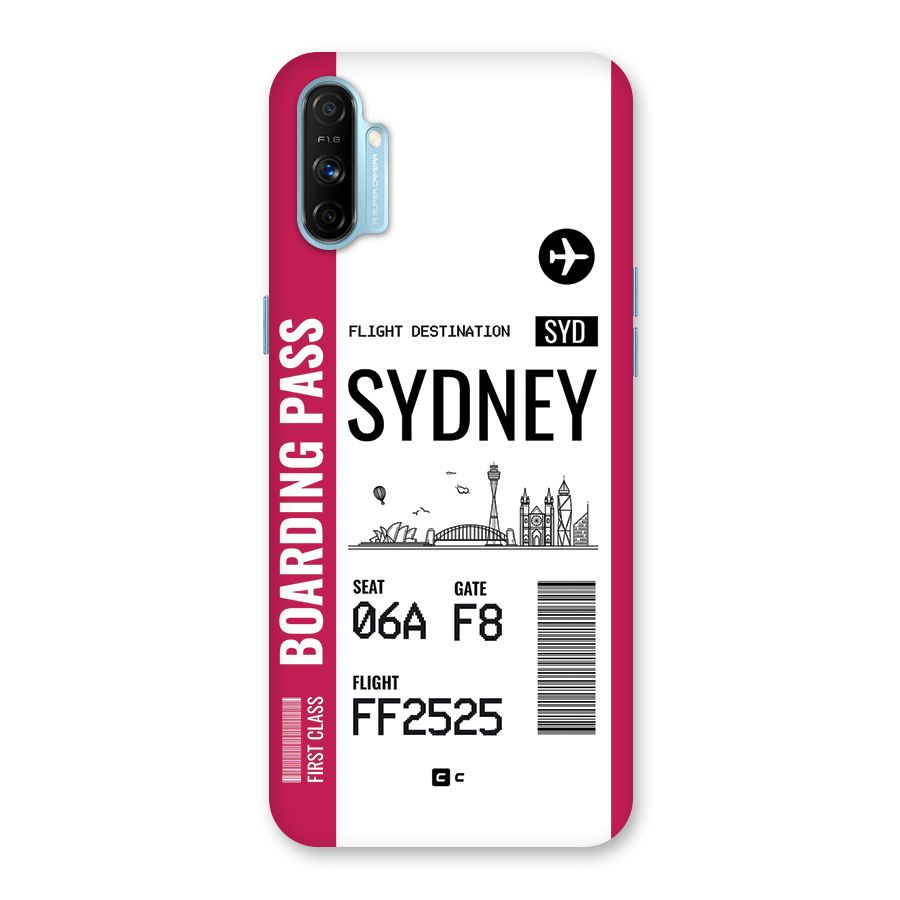 Sydney Boarding Pass Back Case for Realme Narzo 20A