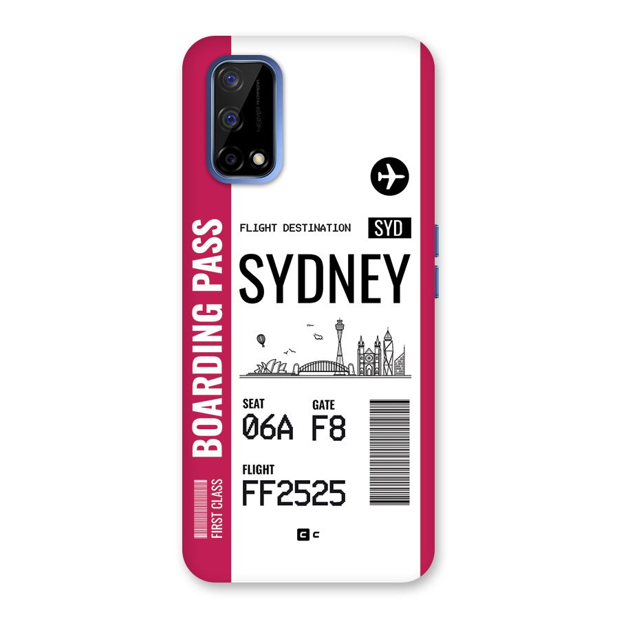 Sydney Boarding Pass Back Case for Realme Narzo 30 Pro
