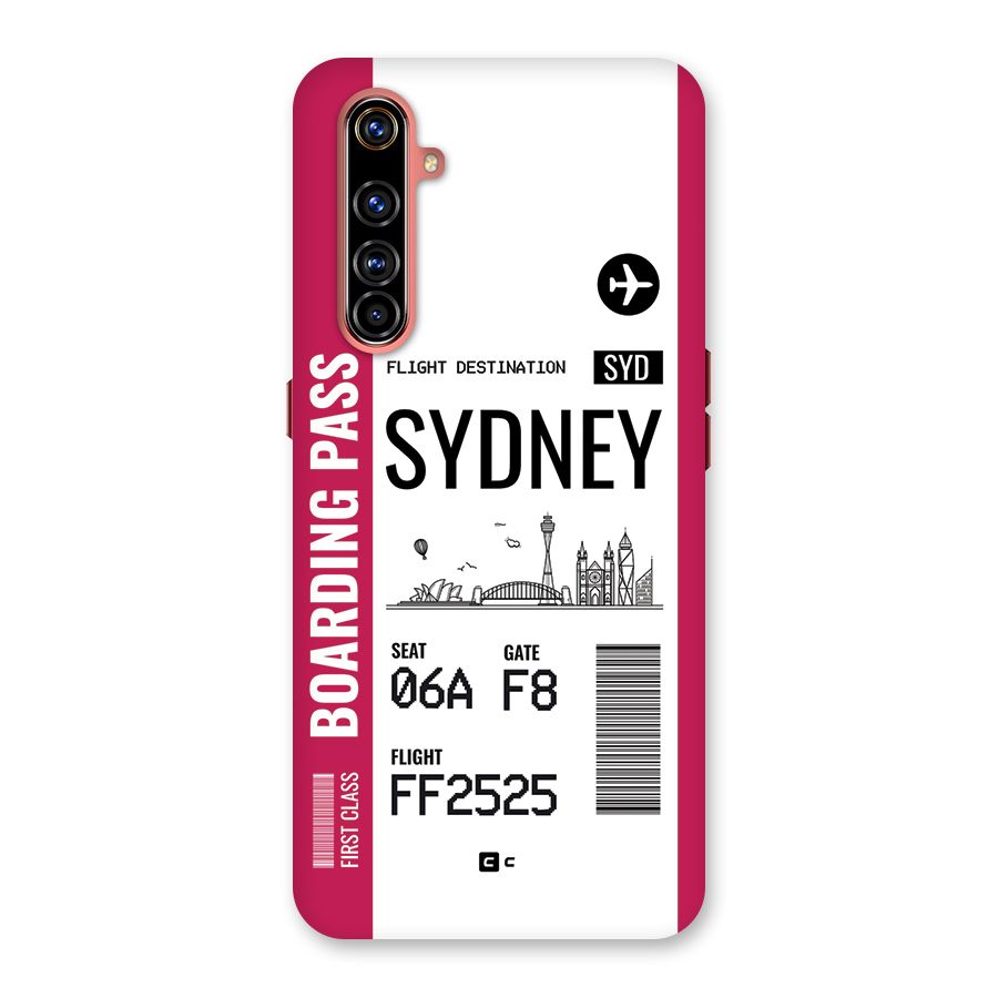 Sydney Boarding Pass Back Case for Realme X50 Pro