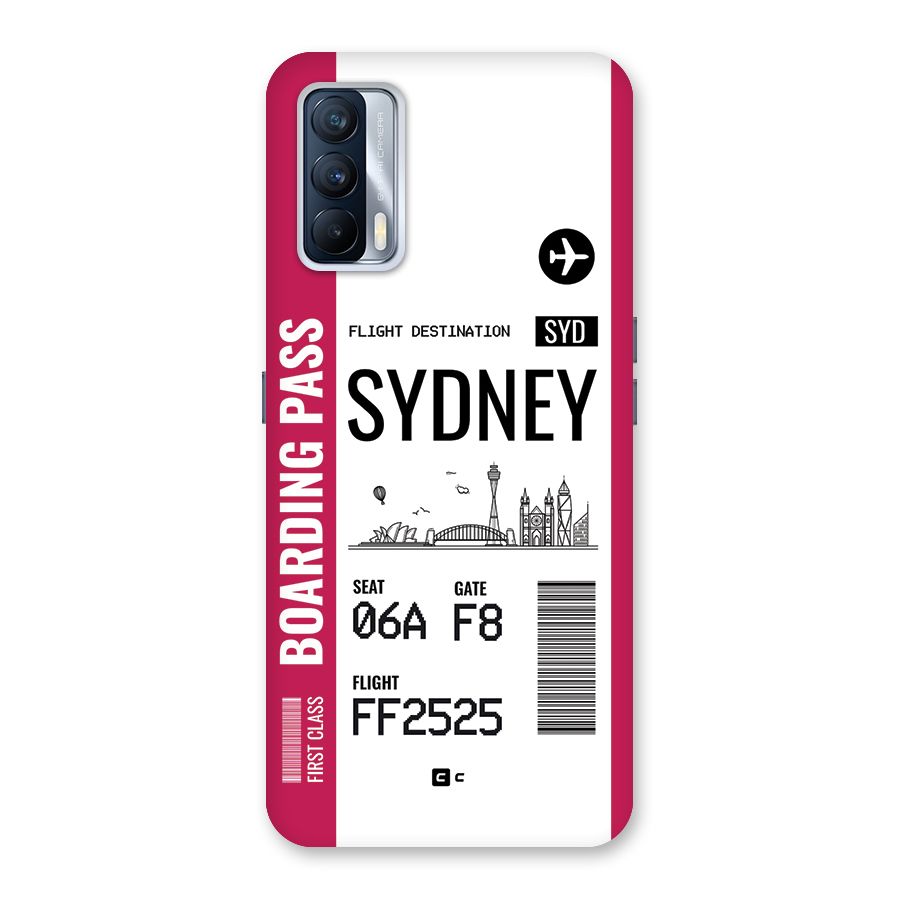 Sydney Boarding Pass Back Case for Realme X7