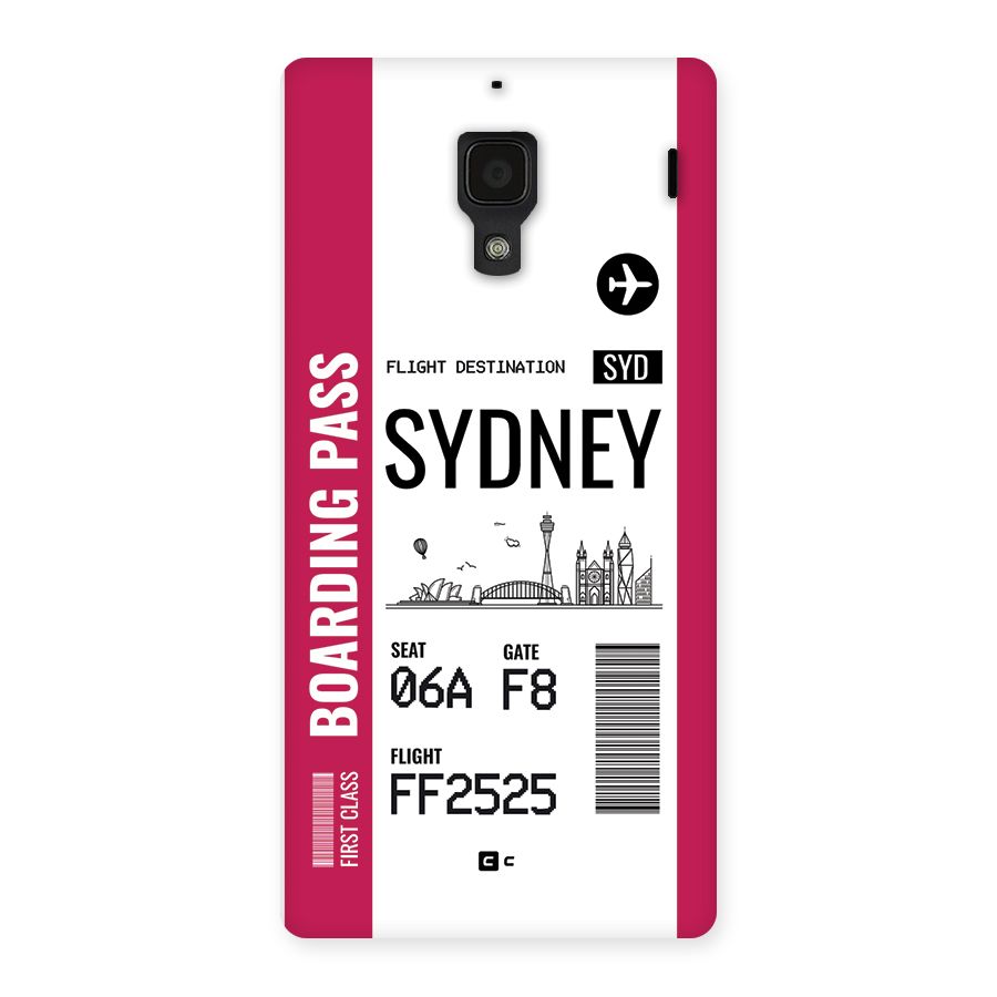 Sydney Boarding Pass Back Case for Redmi 1s